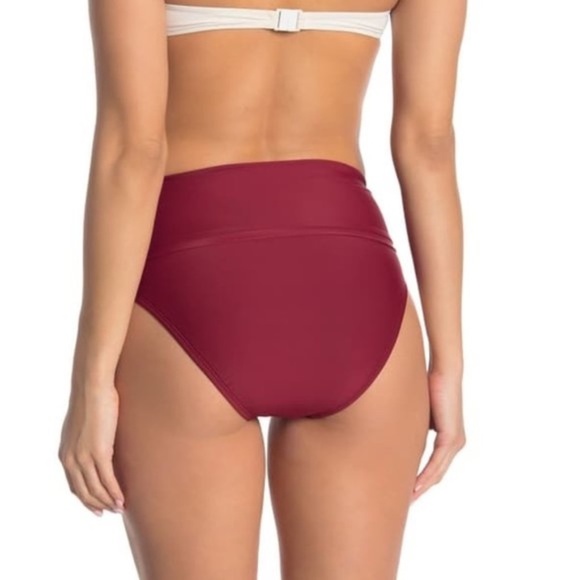 NWOT Athena Solid High Waist Bikini Bottoms - Picture 2 of 6